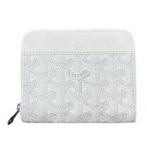 Goyard Compact Zip Wallet White Canvas Bifold